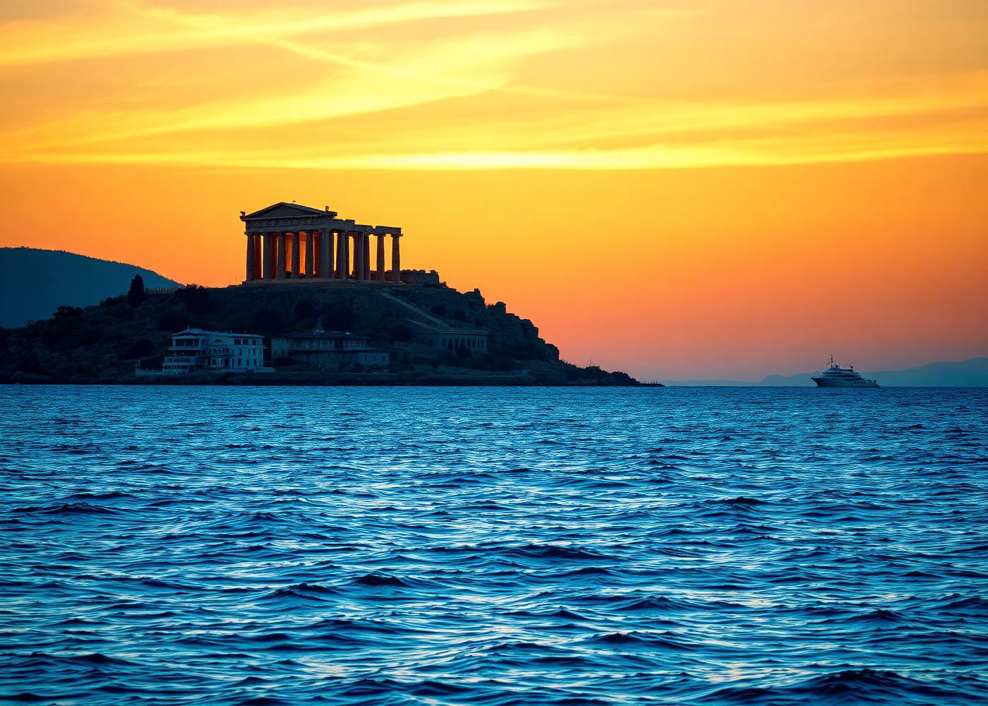 Cape Sounio Sunset